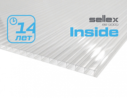 Сотовый поликарбонат &laquo;Sellex Inside Standart&raquo;, 8 мм, прозрачный