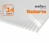 Сотовый поликарбонат «Sellex Solaris», 4 мм, прозрачный