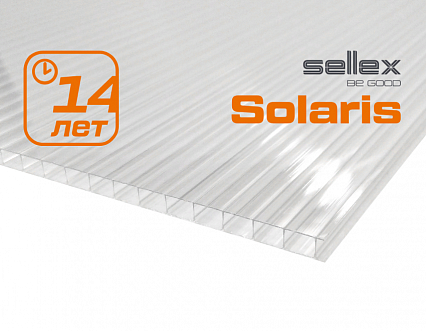 Сотовый поликарбонат &laquo;Sellex Solaris&raquo;, 4 мм, прозрачный