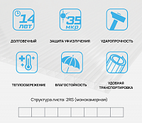 Сотовый поликарбонат «Sellex Inside Standart» 4 мм, прозрачный